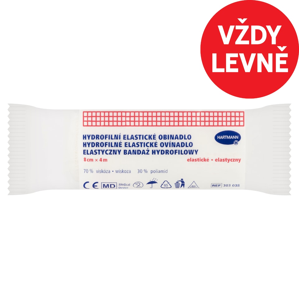 Obrázek 1 pro produkt Hartmann Hydrofilní elastické obinadlo 8 cm x 4 m