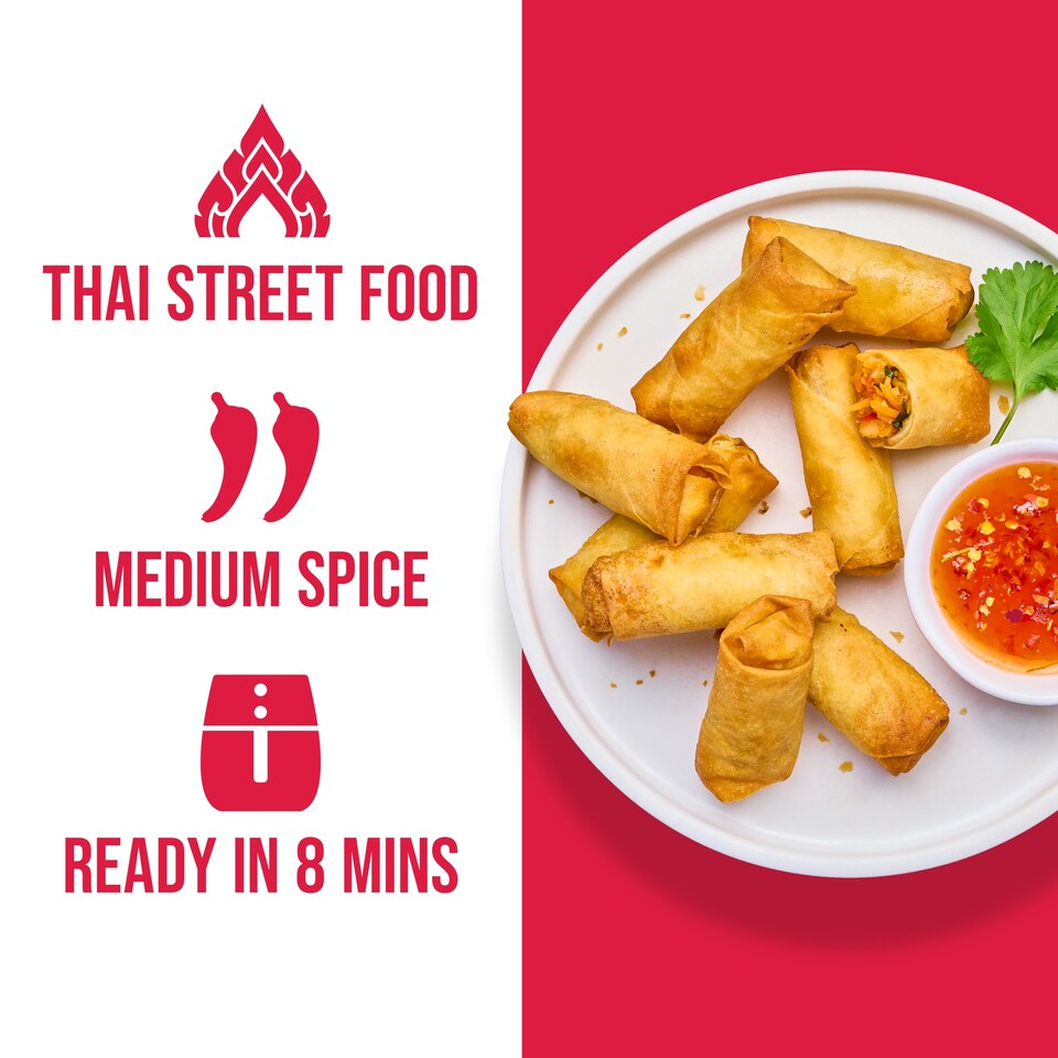 image 1 of Kitchen Joy Thai Sides 10 Red Curry Spring Rolls 200g