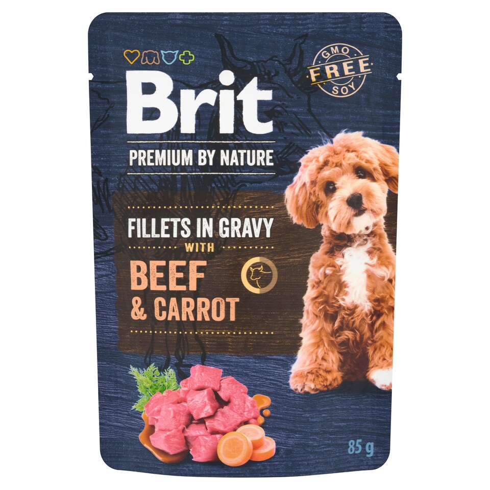 image 1 of Brit Premium by Nature Beef & Carrot Fillets in Gravy 85 g