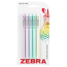 Zebra Stick Pastel Black Ink 5 Pack