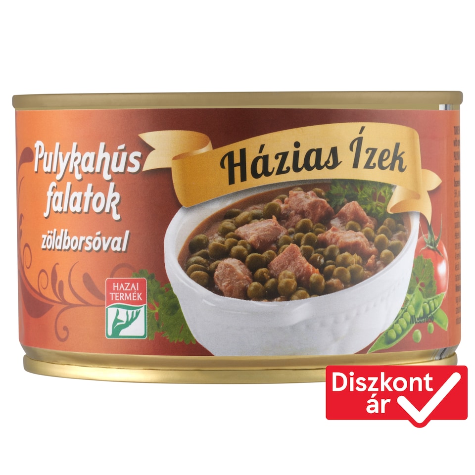 Házias Ízek Turkey Meat Bites with Green Peas 400 g