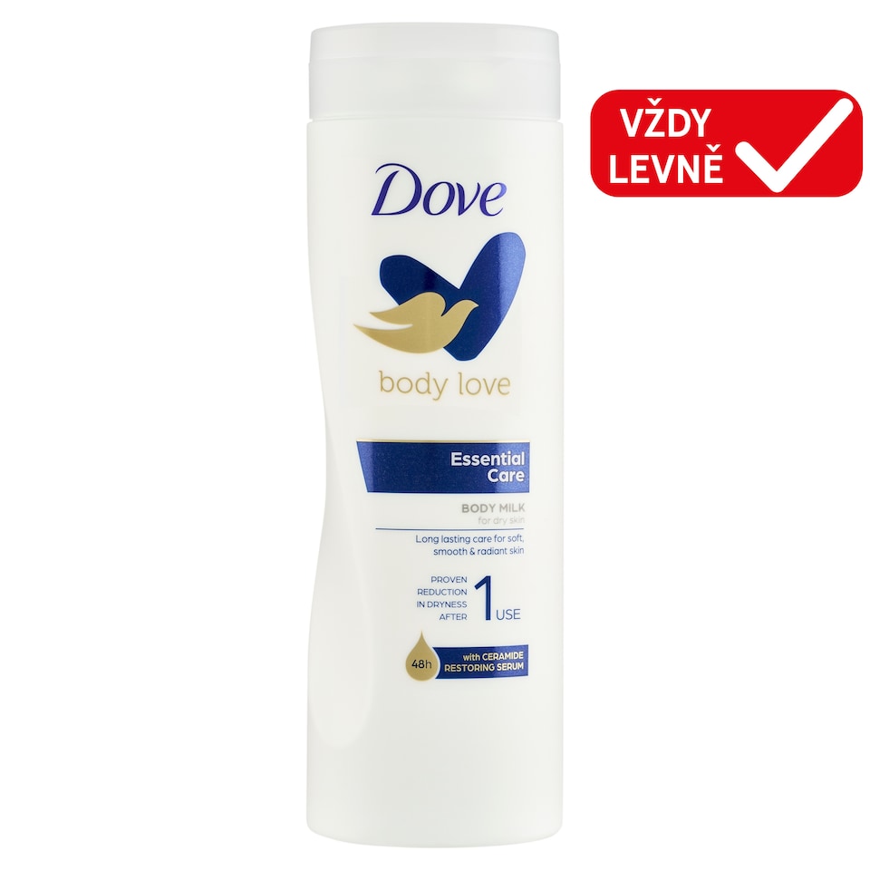 Obrázek 1 pro produkt Dove Essential Care tělové mléko pro suchou pokožku 400ml