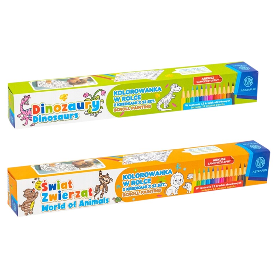 Astra Astrafun Set of Colouring Books in Roll 200 x 30 cm + 12 Crayons