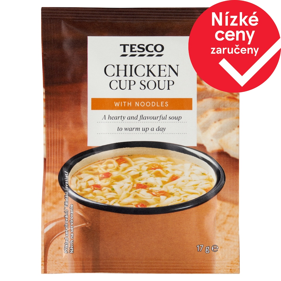 Tesco Instantní kuřecí polévka s těstovinami 17g