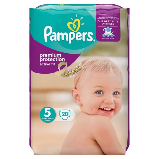 Pampers Active Fit Size 5 Carry Pack 20 Nappies Tesco Groceries