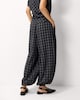 image 4 of F&F Check Balloon Co-ord Trousers in Multi Grey