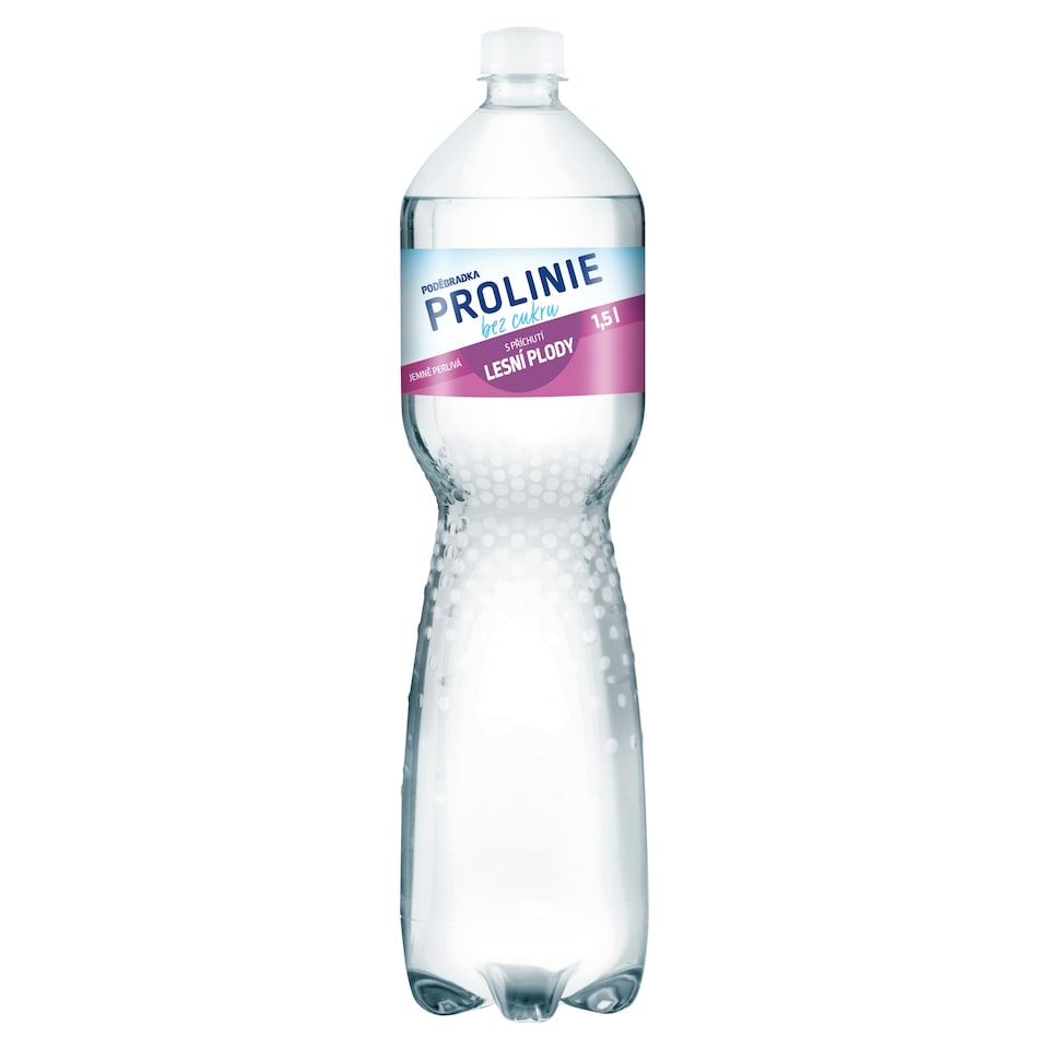 Poděbradka Prolinie Jemně perlivá s příchutí lesní plody 1,5l