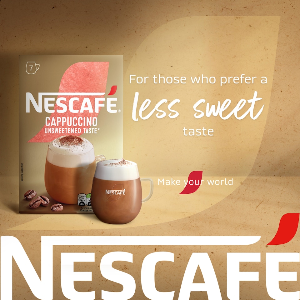 image 1 of Nescafe Cappuccino Unsweetened Instant Coffee 7 Sachets