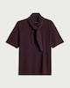 image 4 of F&F Pure Cotton Scarf Neck Short Sleeved Top in Purple