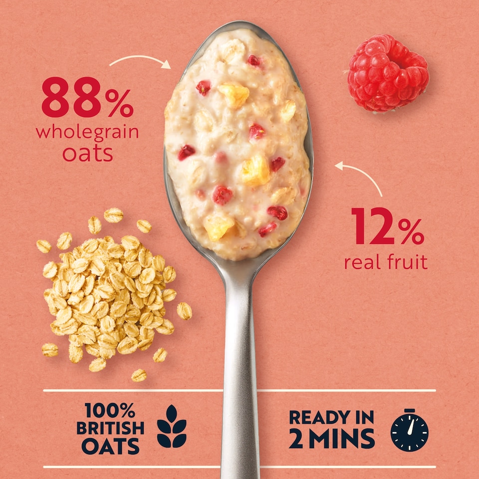 image 1 of Quaker Oats Summer Fruits & Nothing Else Porridge Sachets 8 x 33g