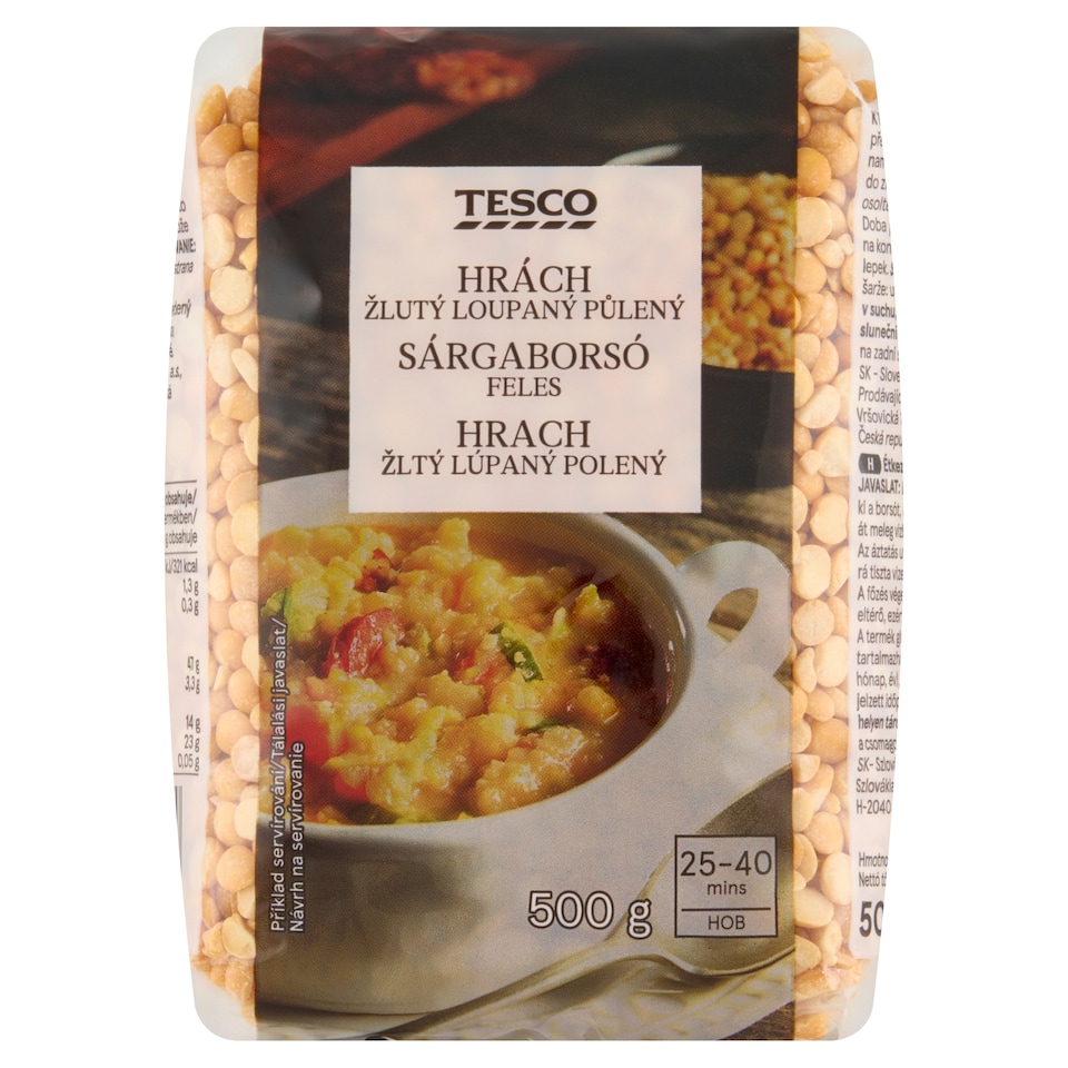 Tesco Hrach žltý lúpaný polený 500 g