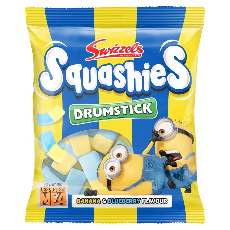 Swizzels Drumstick Squashies Banana & Blueberry 120G