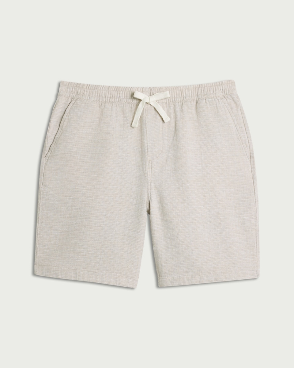 image 1 of F&F Pure Cotton Drawstring Shorts in Cream