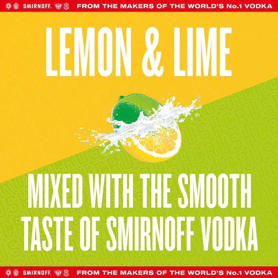 image 1 of SMIRNOFF CRUSH LEMON AND LIME 440ML