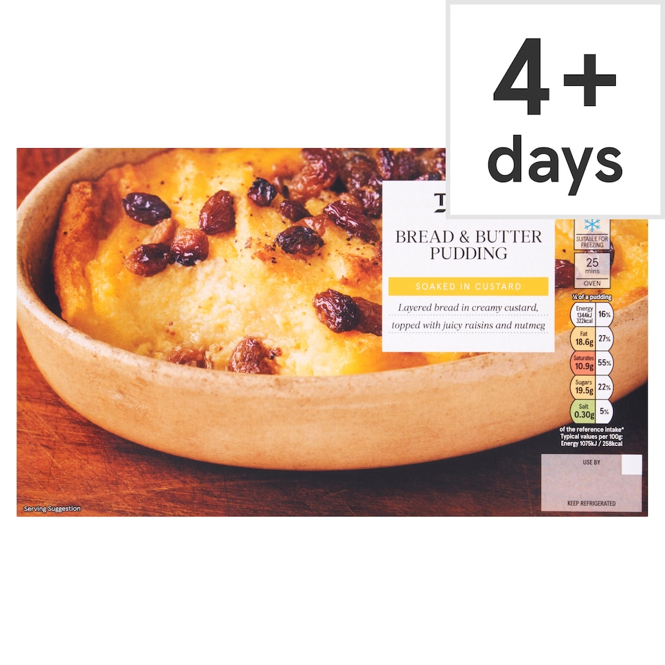 Tesco Bread & Butter Pudding 500G