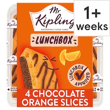 Mr Kipling Chocolate Orange Lunchbox Cake Slices 4 pack
