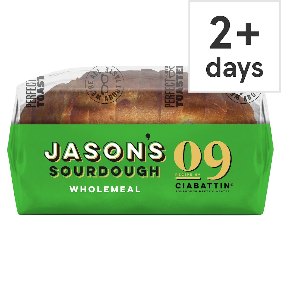 Jason's Recipe No 09 Wholemeal Sourdough Ciabattin Bread 580g