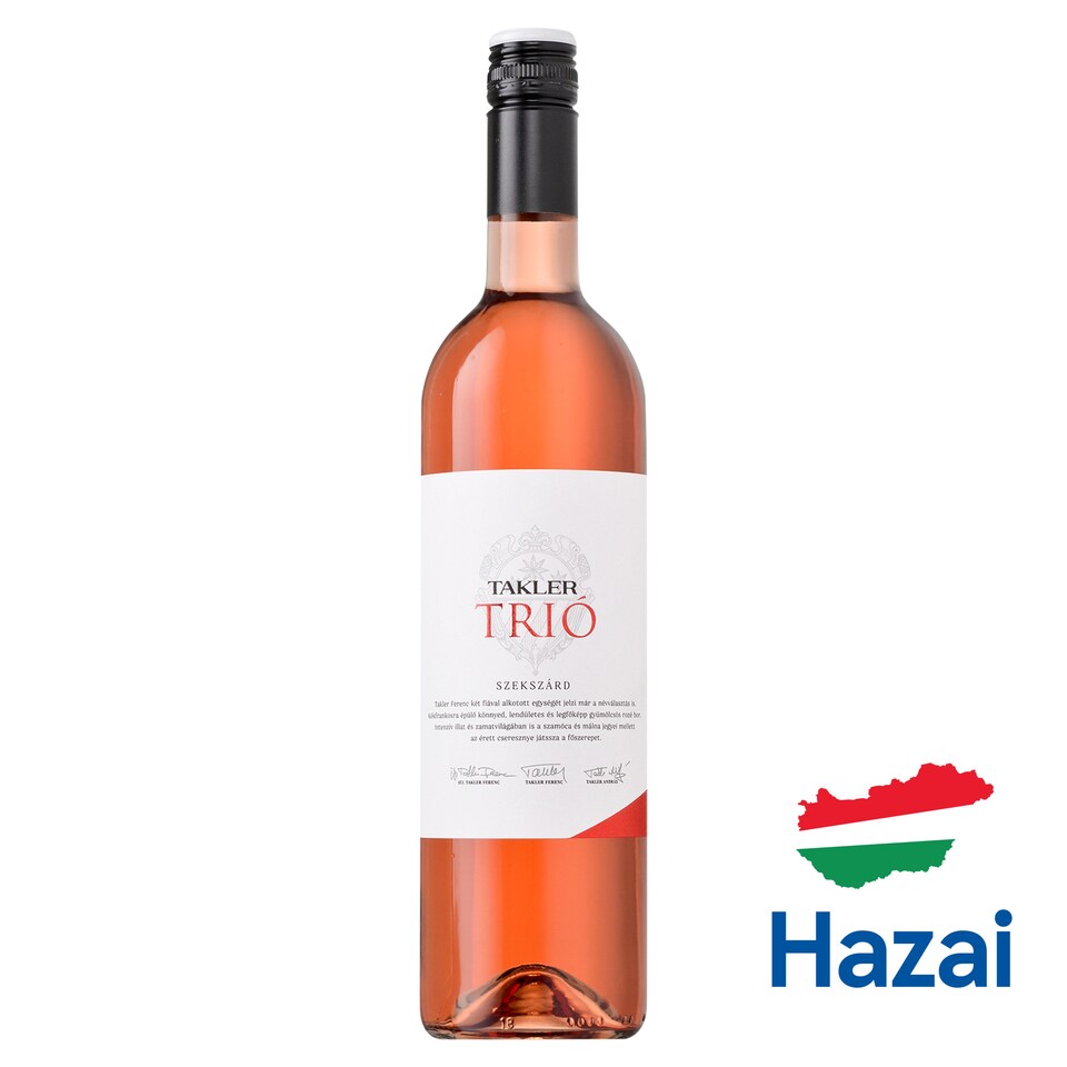 Takler Trió Rosé Cuvée száraz rosébor 13% 0,75 l