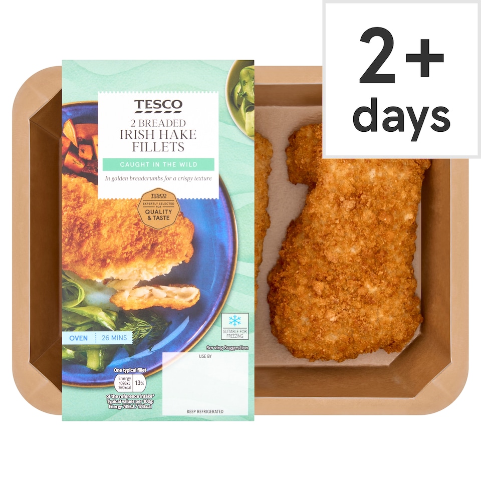 Tesco Brded Irish Hake Fillets 300G