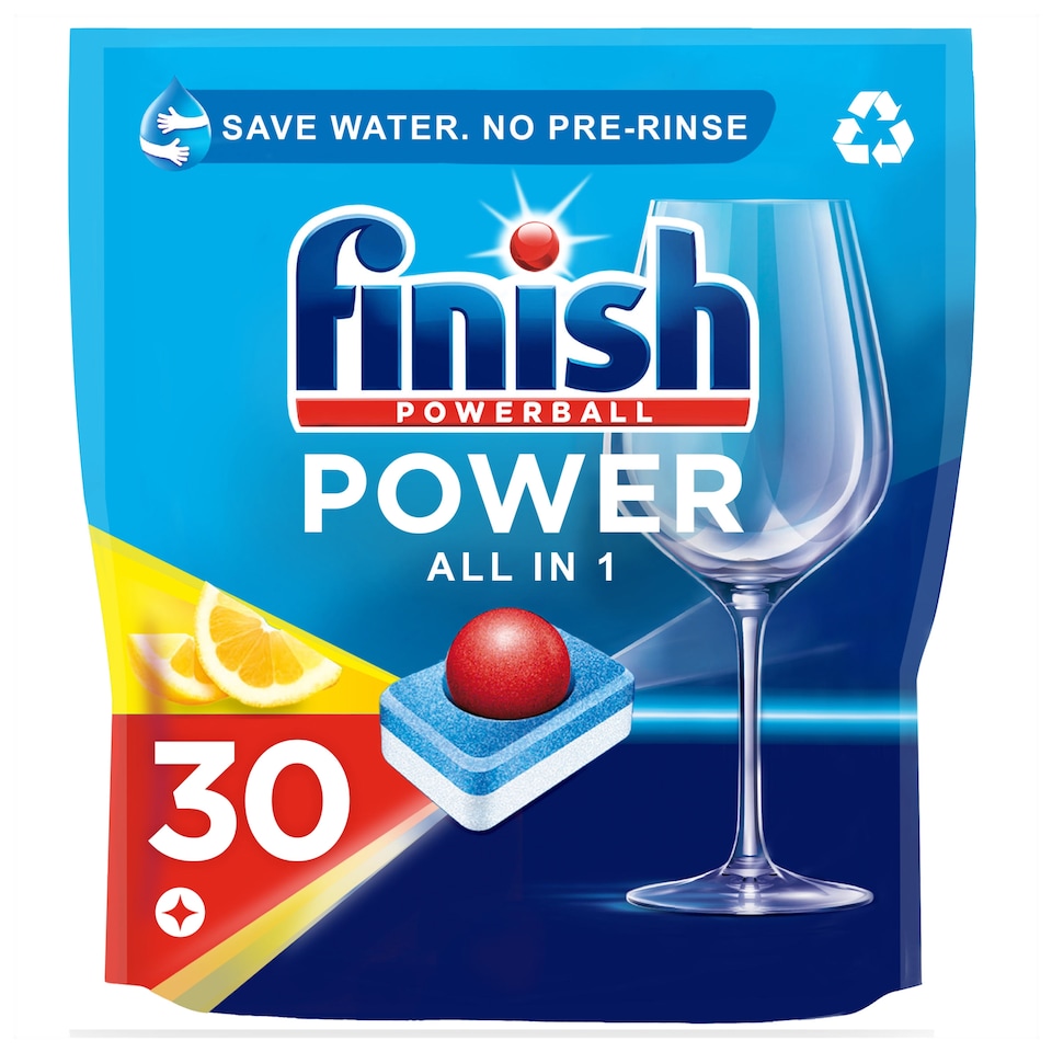 image 1 of Finish All In One Max Lemon 30 Dishwasher Tablets 480G