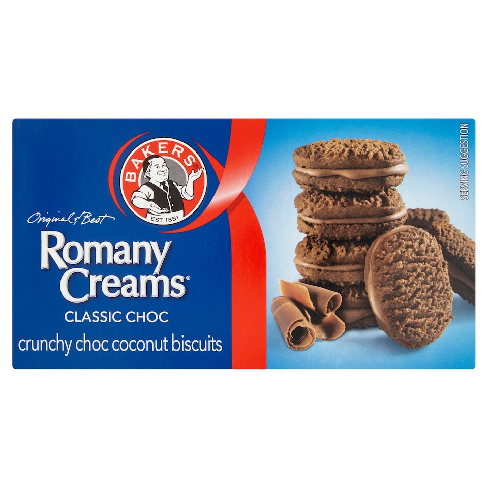 BAKERS ROMANY CREAMS CLASSIC CHOC BISC 200G