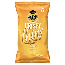 Jacobs Mini Cheddar Thins Toasted 6X23g