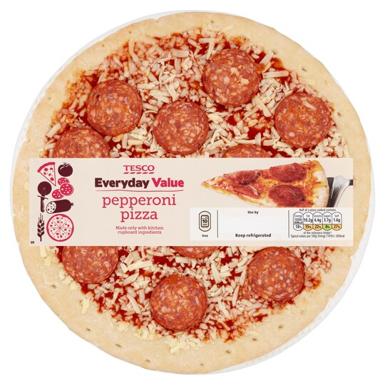 Tesco Every Day Value Pepperoni Pizza 300G Tesco Groceries