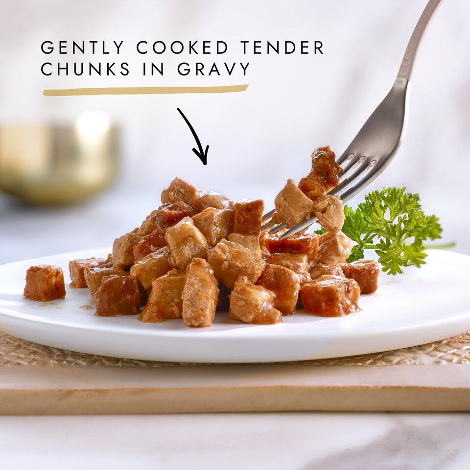 image 1 of Gourmet Gold Salmon & Chicken In Gravy 85G