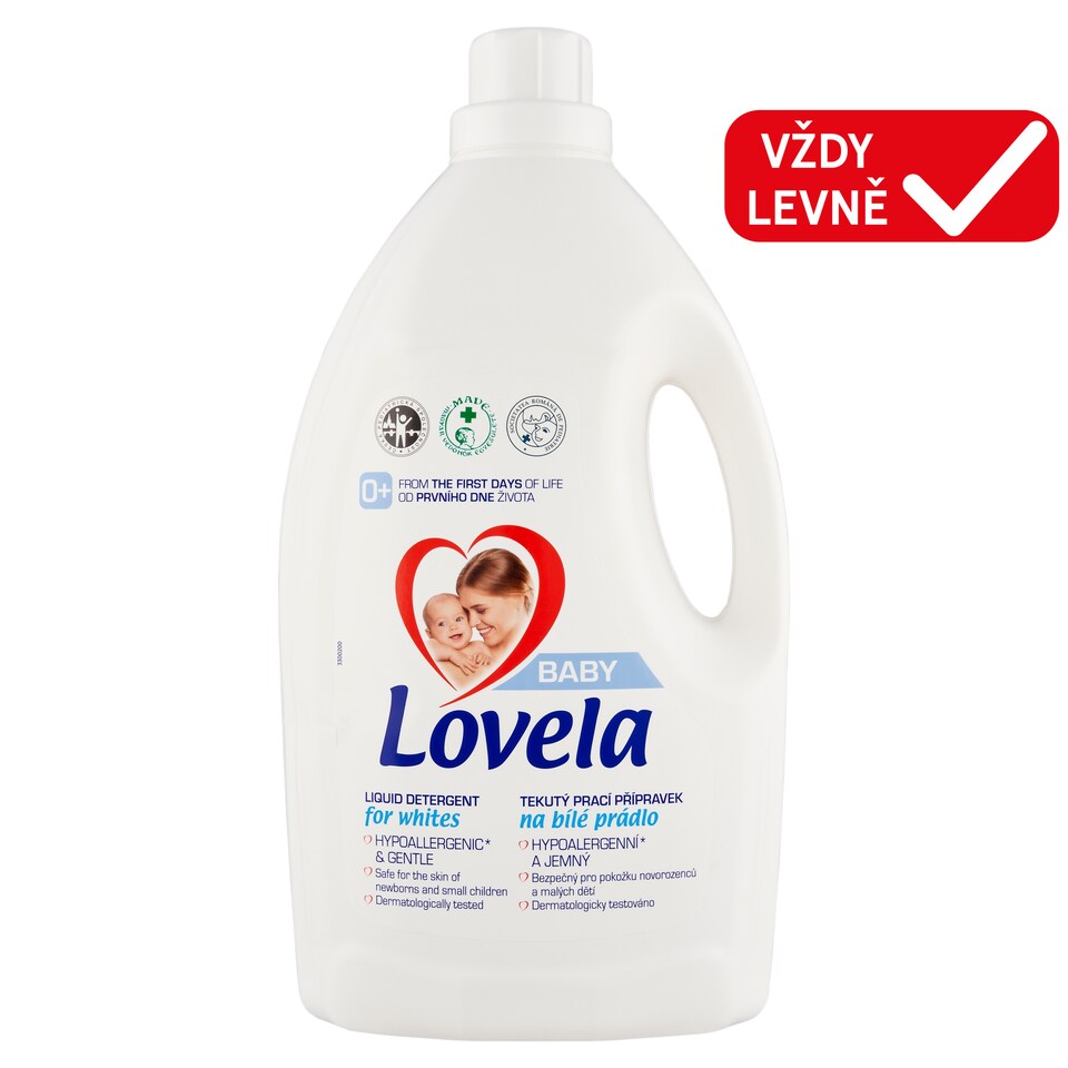 Obrázek 1 pro produkt Lovela Baby Tekutý prací přípravek na bílé prádlo 32 praní 2,9l