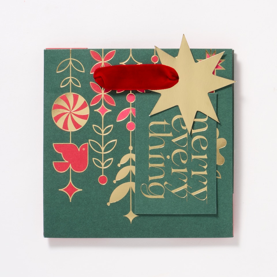 image 1 of Paperchase Christmas Embers Edge Small Gift Bag 