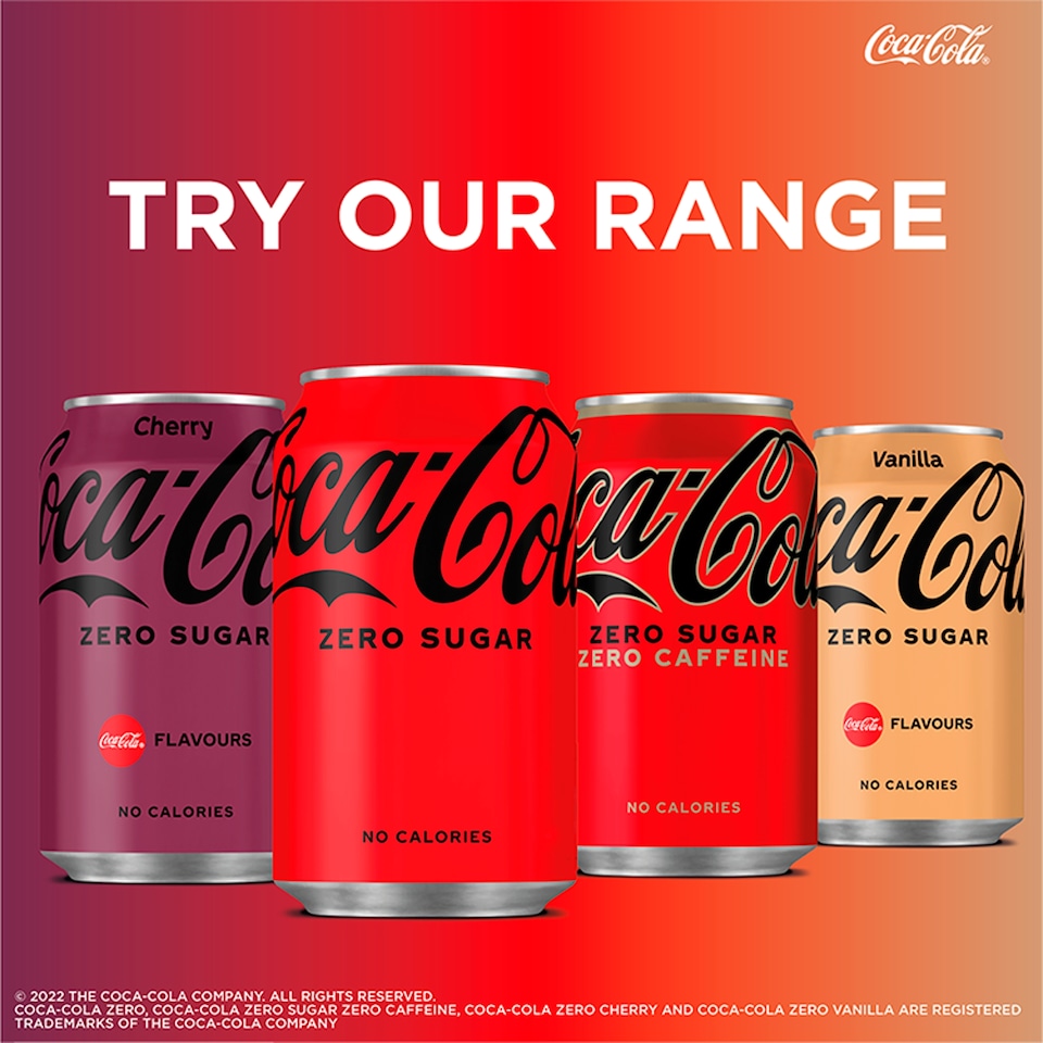 image 1 of Coca-Cola Zero Sugar Zero Caffeine Soft Drink 24 x 330ml