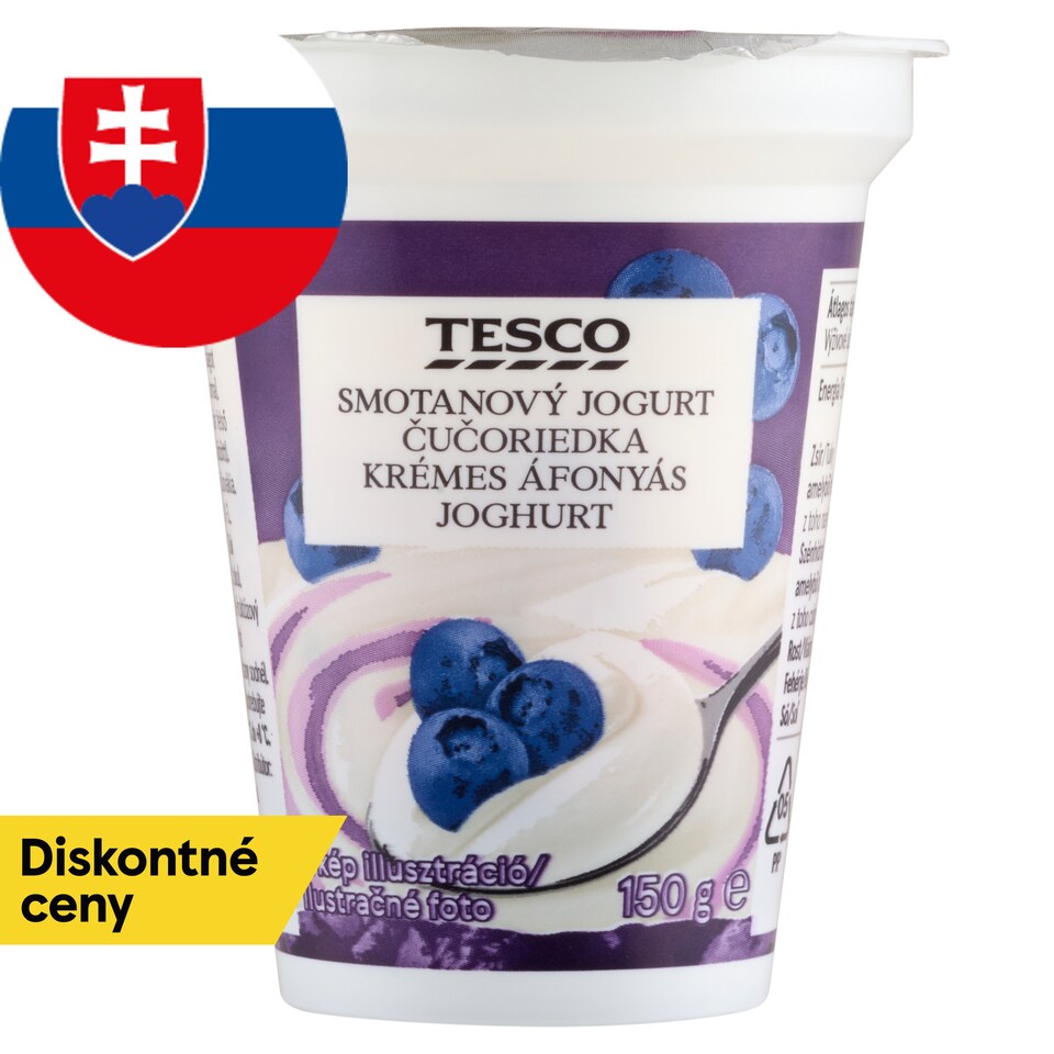 Tesco Smotanový jogurt čučoriedka 150 g