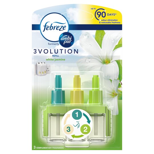 Febreze Air Freshener 3Volution Plug In Refill White Jasmine 20Ml