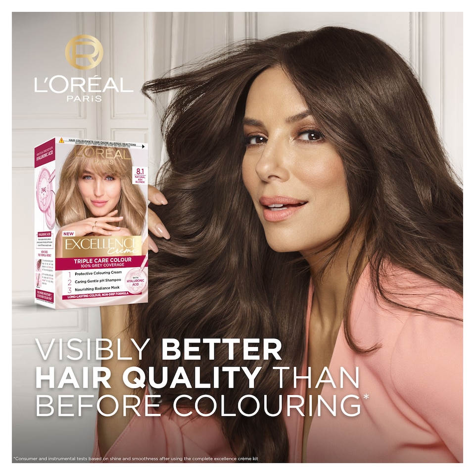 image 1 of L'Oreal Paris Excellence Core 8.1 Natural Ash Blonde Permanent Hair Dye