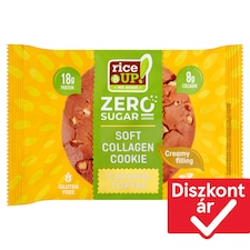RiceUp! Zero kollagénes fehérje keksz karamell ízű töltelékkel hozzáadott cukor nélkül 60 g 
