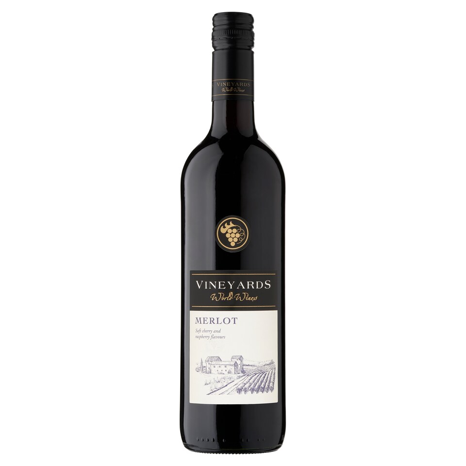 Vineyards World Wines Merlot červené víno polosuché 750ml