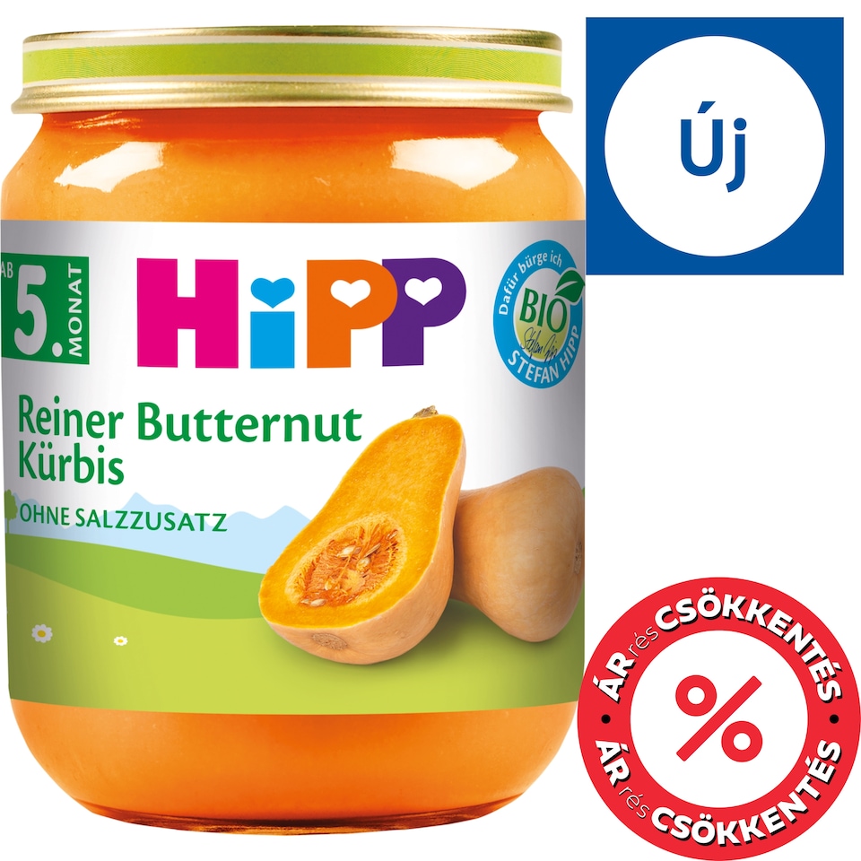 HiPP bio sütőtok főzelék a babának 4 hónapos kortól 125 g 