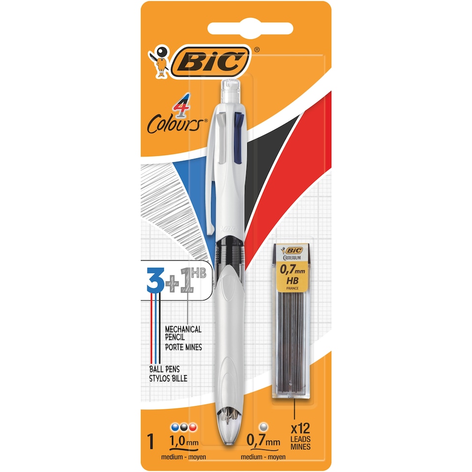 image 1 of BIC 4 Colours Pens and HB Set 1 Pack +12