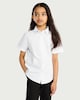 image 2 of F&F School Girls 3-Pack Cotton Rich Skinny Fit Short Sleeved Shirts in White