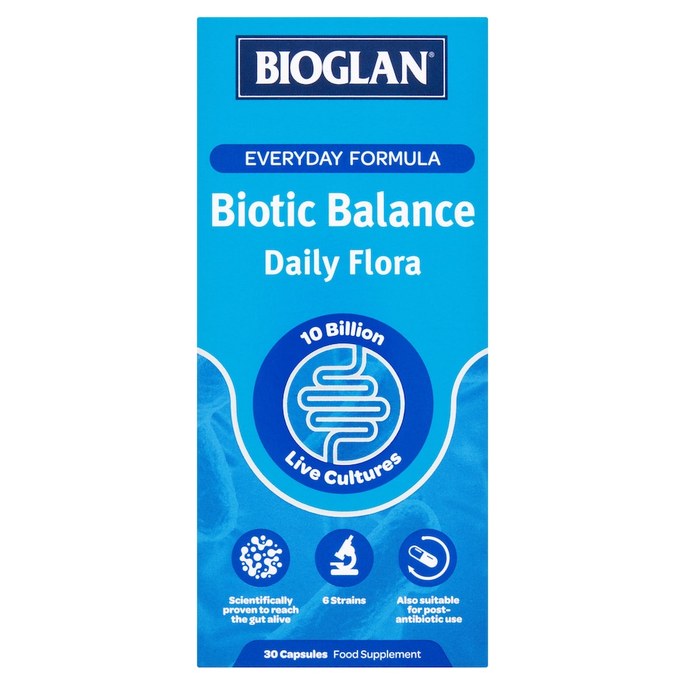 Bioglan Biotic Balance Daily Flora Capsules Food Suppliment 30s
