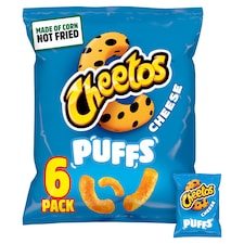 Cheetos Puffs Cheese Multipack Snacks 6x13g