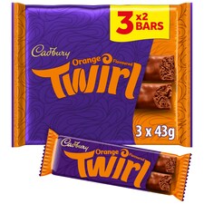Cadbury Twirl Orange Chocolate Bar Multipack 129g