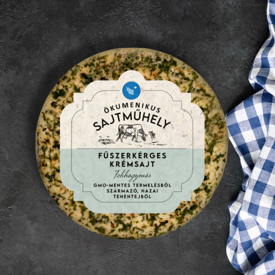 Kastélyosdombói Sajtműhely fokhagymás krémsajt fűszerkéregben 125 g  1. kép