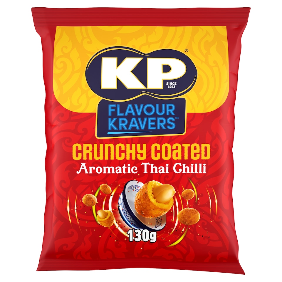 image 1 of Kp Flavour Kravers Thai Chilli Coated Peanuts 130G