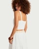 image 3 of F&F Cotton Rich Embroidered Strappy Co-ord Top in Cream