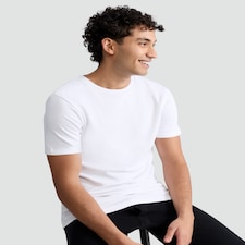 F&F WARMPLUS™ Medium Warmth Ribbed Thermal Short Sleeved T-Shirt in White