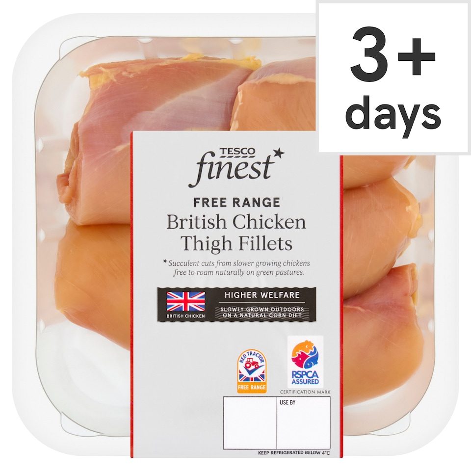 Tesco Finest British Free-Range Chicken Thigh Fillets 430g