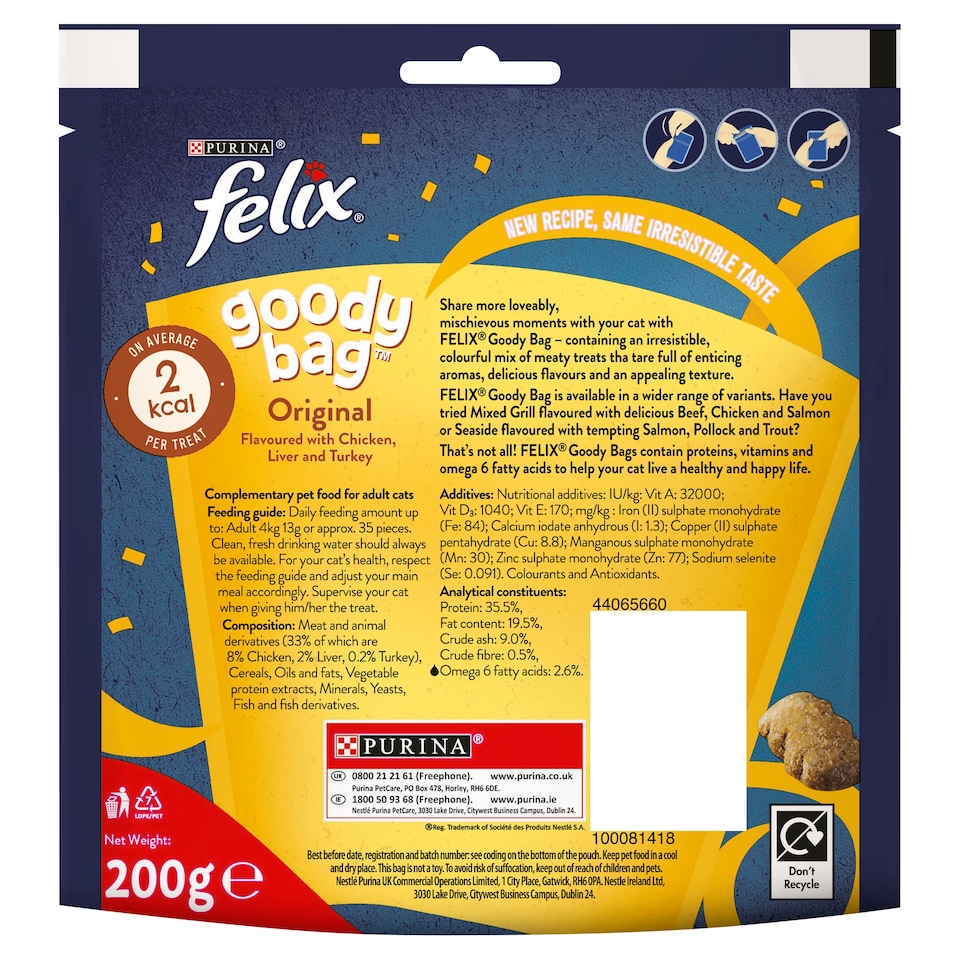 image 1 of Felix Goody Bag Cat Treats Original 200G