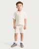 image 2 of F&F Boys 2-Piece Button Up Shirt and Shorts Set in Stone