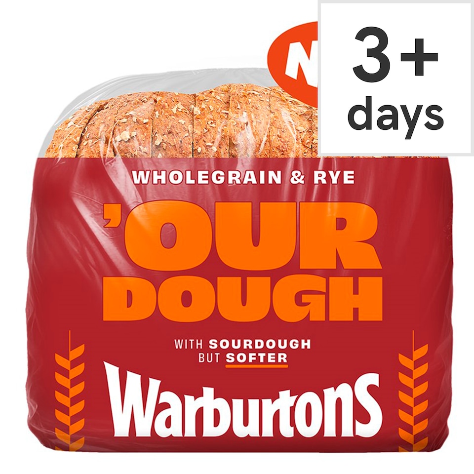 Warburtons Wholegrain & Rye Bread with Sourdough 400g
